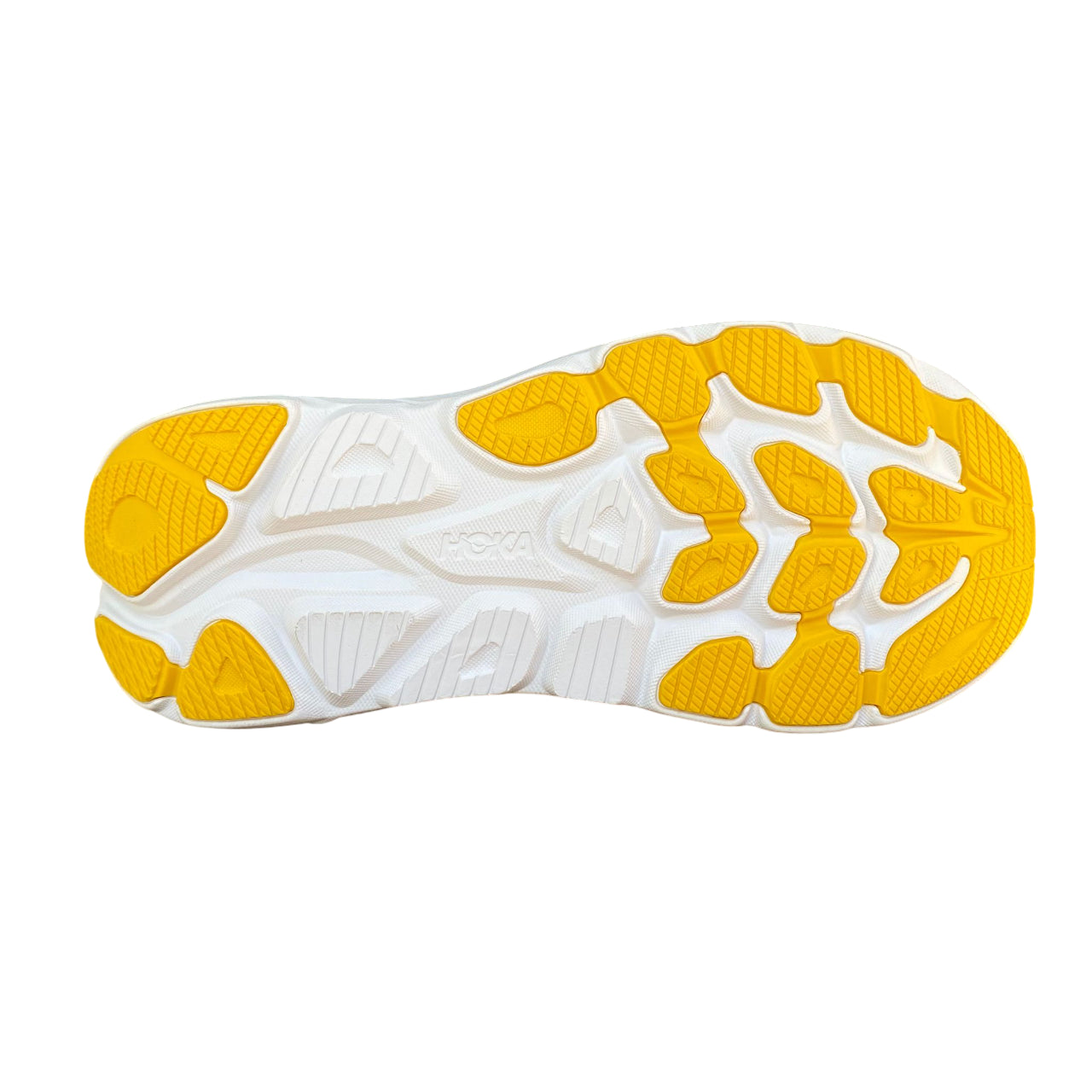 Suola scarpa running Hoka Clifton 10 con ammortizzazione extra tallone e battistrada grip per performance
