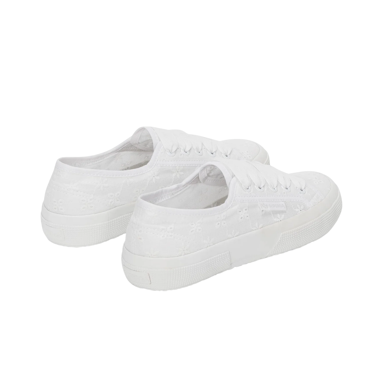 Superga scarpa sneakers da donna con tomaia in cotone Sangallo S5137JW A0A bianco