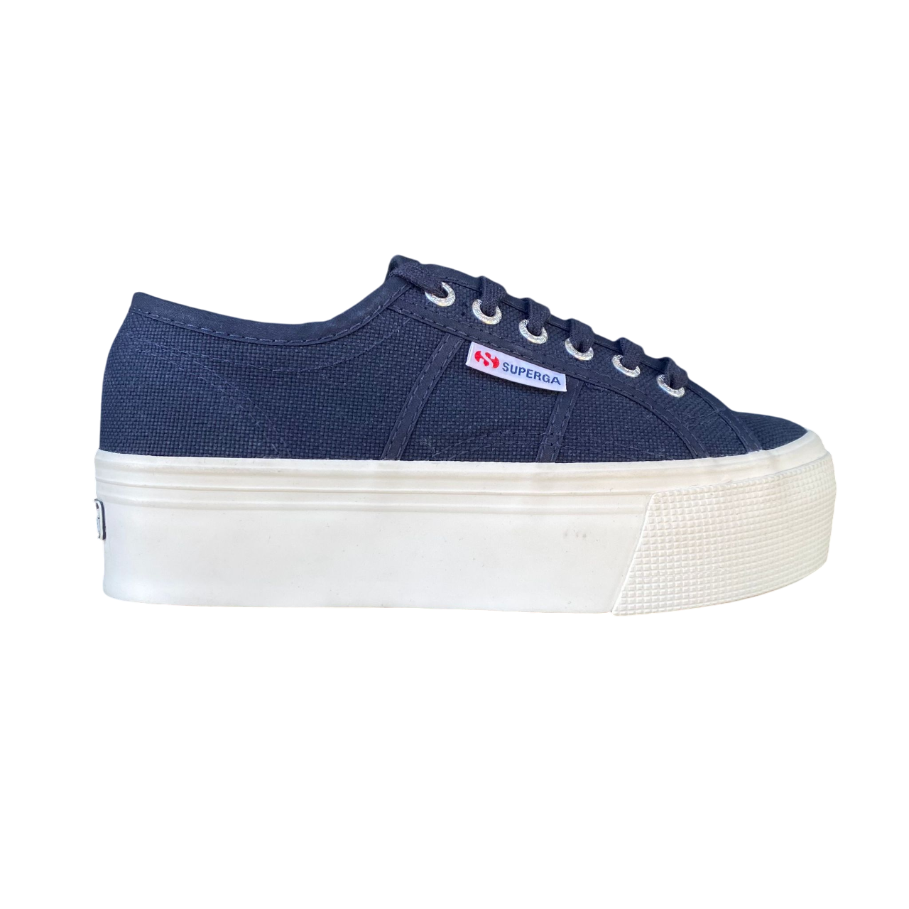Superga scarpa sneakers da donna con zeppa 2790 S9111LW AO8 blu