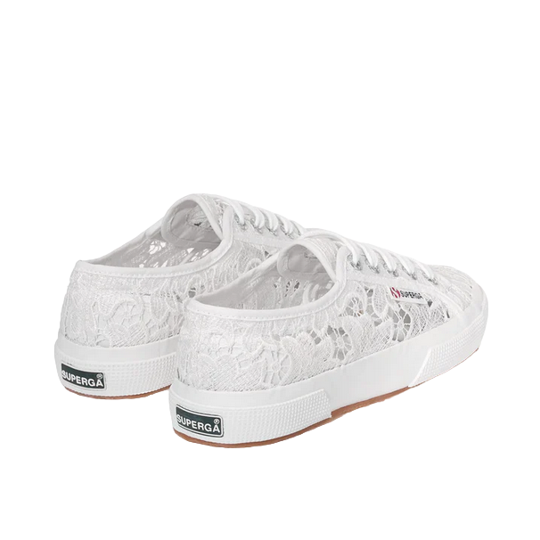 Superga scarpa sneakers da donna in Macrame 2750 S81219W 900 bianco 3