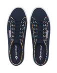 Superga scarpa sneakers da donna 2740 Multicolore Beads S4131FW ATU blu