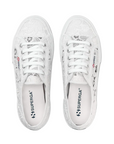 Superga scarpa sneakers da donna in Macrame 2750 S81219W 900 bianco