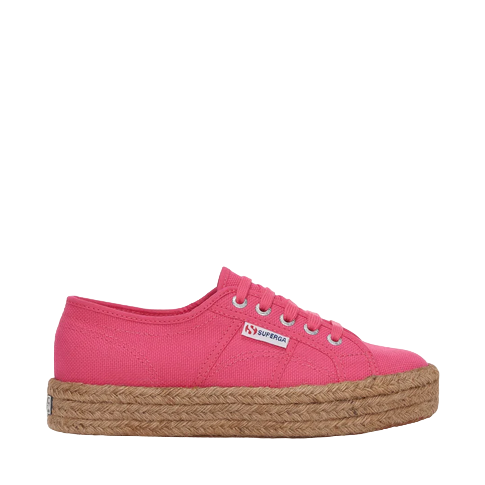 Superga scarpa sneakers da donna in tela con 2730 S00CF20 528 fucsia rosa