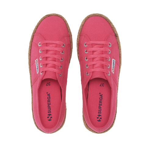 Superga scarpa sneakers da donna in tela con 2730 S00CF20 528 fucsia rosa