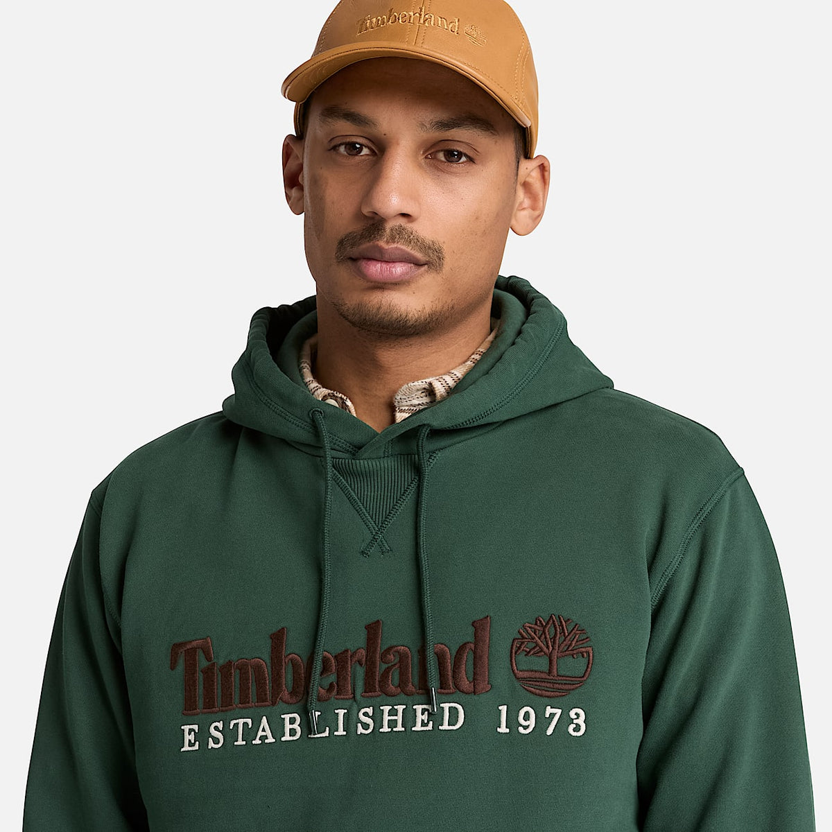 Timberland  felpa con cappuccio da uomo1973 Embroidered Logo ricamato TBC0YHB6 398 verde