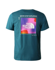 The North Face maglietta da uomo manica corta Foundation Graphic Tee NF0A55EFEFS1 blu corallo
