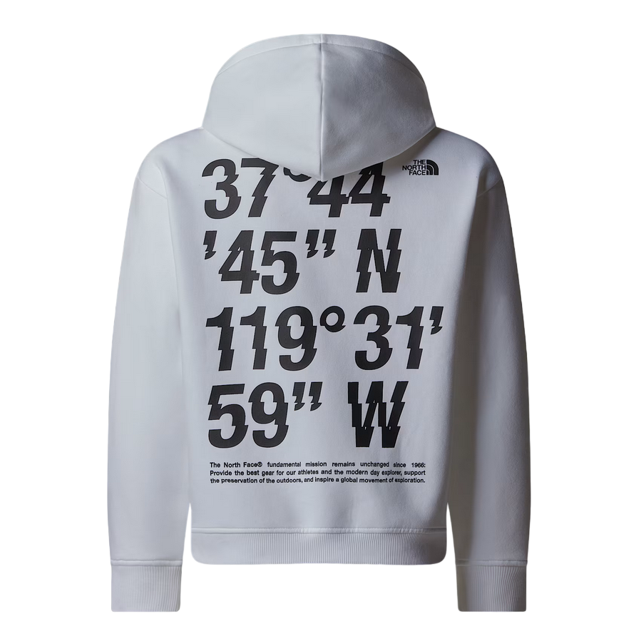 The North Face felpa con cappuccio da ragazzo Coordinates Graphic NF0A89HKFN4 bianco