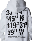 The North Face felpa con cappuccio da ragazzo Coordinates Graphic NF0A89HKFN4 bianco