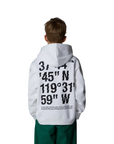 The North Face felpa con cappuccio da ragazzo Coordinates Graphic NF0A89HKFN4 bianco