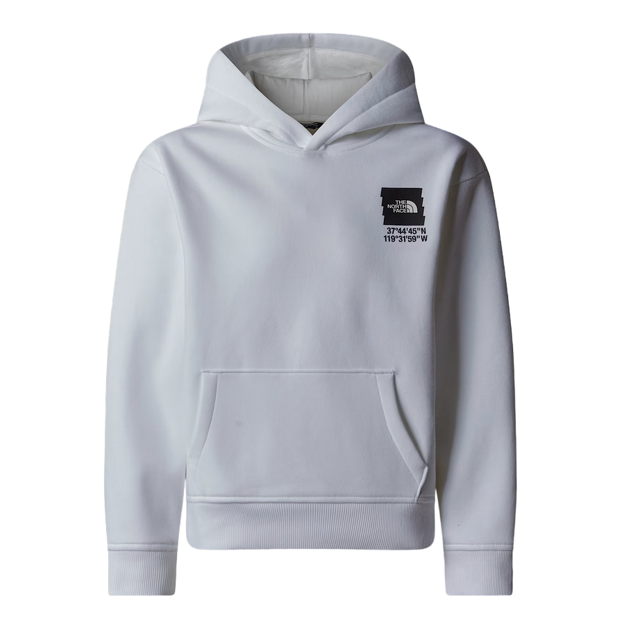 The North Face felpa con cappuccio da ragazzo Coordinates Graphic NF0A89HKFN4 bianco