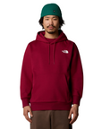 The North Face felpa con cappuccio da uomo Simple Dome NF0A89FC1X rosso barbabietola