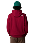 The North Face felpa con cappuccio da uomo Simple Dome NF0A89FC1X rosso barbabietola