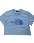 The North Face maglietta manica corta da ragazza Crop Easy NF0A87T7QEO blu chiaro