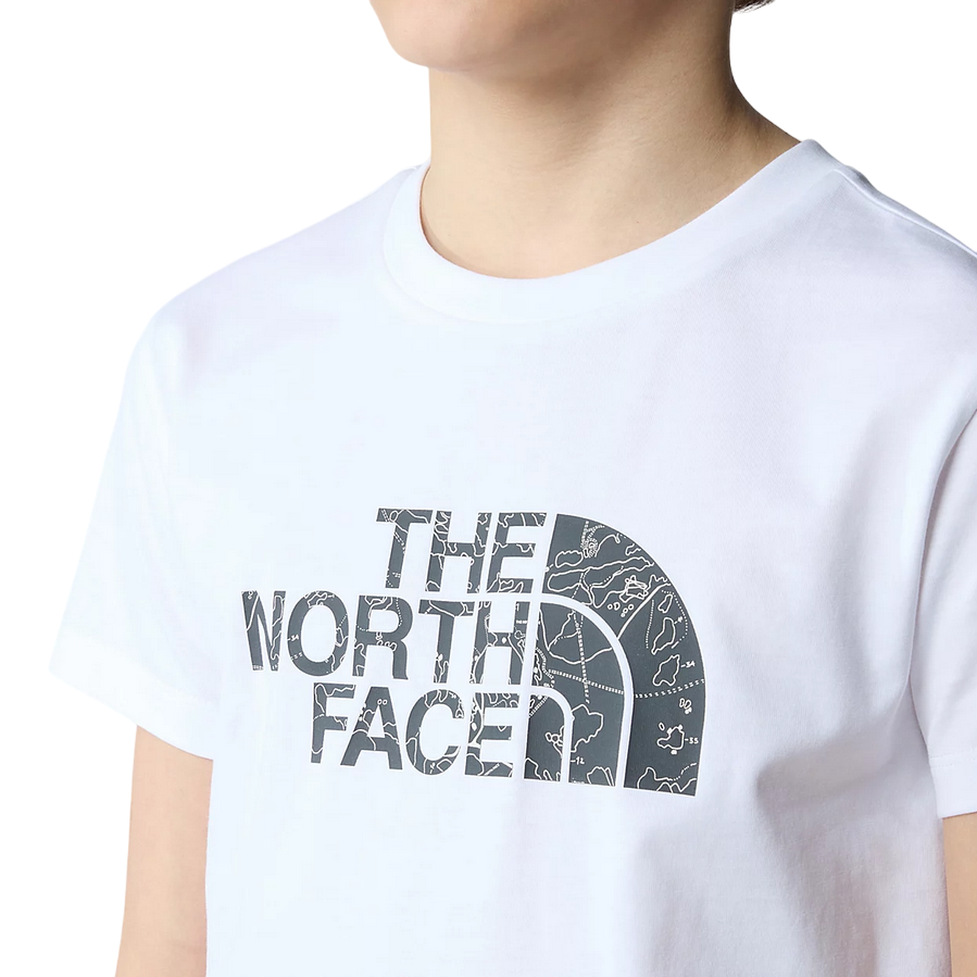 The North Face maglietta manica corta da ragazzo Easy NF0A87T6XOY bianco