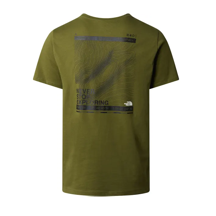 The North Face maglietta manica corta da uomo Foundation Mountain NF0A8830PIB verde oliva