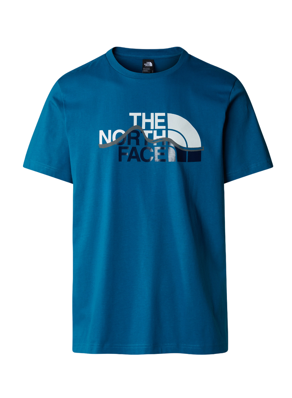 The North Face maglietta manica corta da uomo Mountain Line NF0A87NTRBI1 blu adriatico