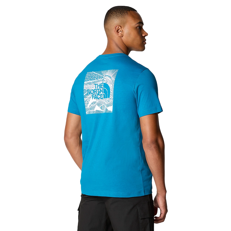 The North Face maglietta manica corta da uomo Redbox NF0A87NVRBI blu adriatico