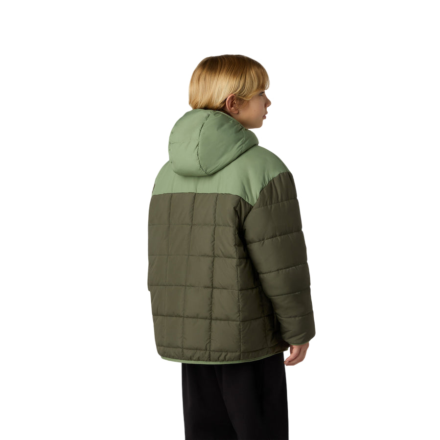 The North Face - Giacca Reversibile Ragazzo Shasta NF0A88TPC8I1 Verde/Grigio - retro 
