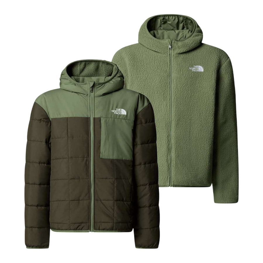 The North Face - Giacca Reversibile Ragazzo Shasta NF0A88TPC8I1 Verde/Grigio
