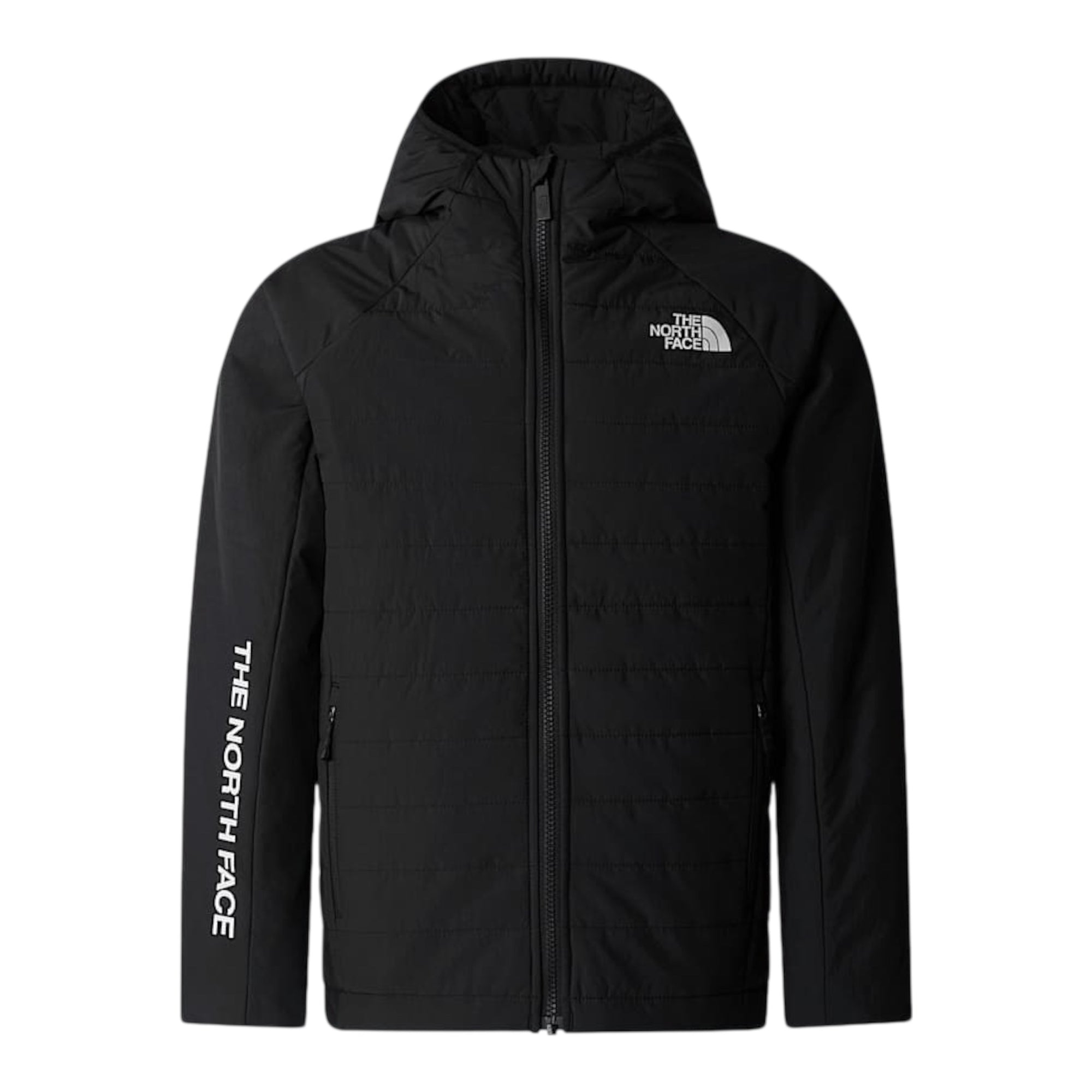 The North Face Giacca Never Stop Ragazzo NF0A89HRJK31 Nero Sintetico scritta logo braccio chiuso avanti