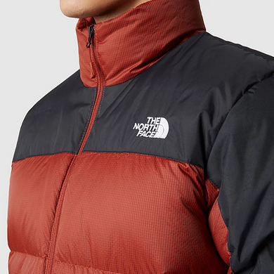 The North Face Piumino Diablo NF0A4M9JWEW Brandy Nero – Gilet uomo, imbottito, outdoor, antivento logo avanti 