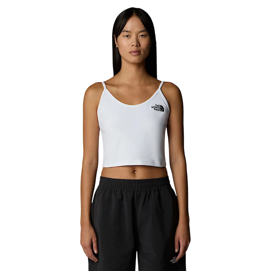 The North Face canotta da donna aderente Slim Crop Tank NF0A55AQFN4 bianco