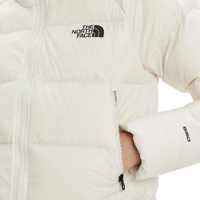 The North Face giubbotto in piuma con cappuccio da donna Hyalite NF0A3Y4RQLI duna bianca logo