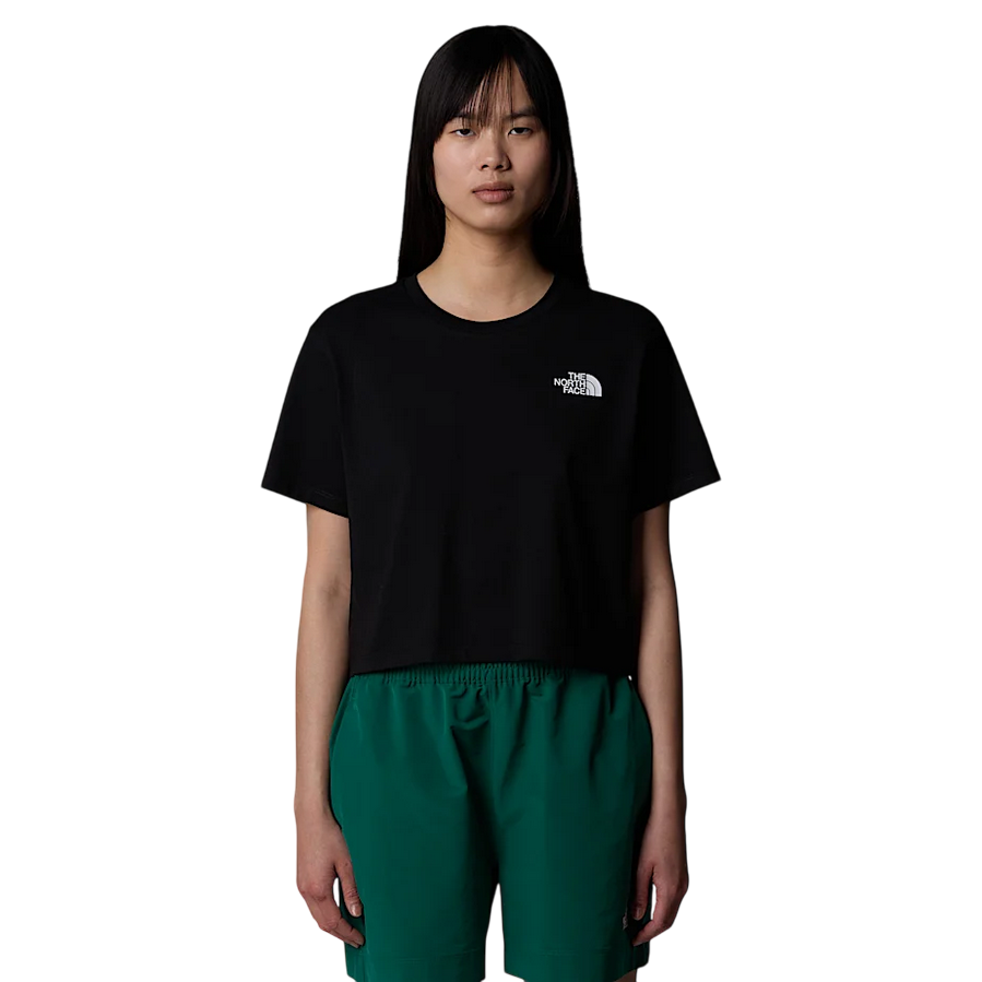 The North Face maglietta manica corta da donna Simple Dome Cropped NF0A87U4JK3 nero