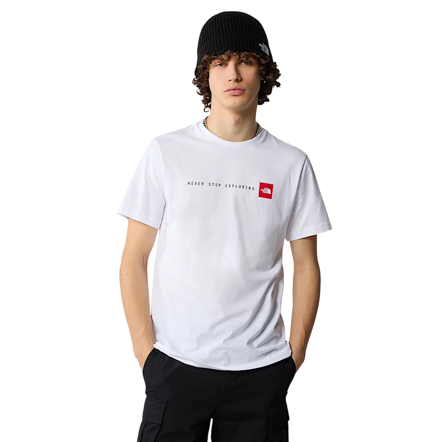 The North Face maglietta manica corta da uomo Never Stop Exploring NF0A87NSFN4 bianco