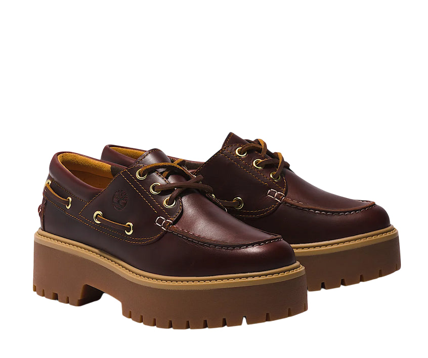 Timberland® Stone Street Marrone Scuro TB0A2QDMD57 - Scarpa da Barca con Plateau da Donna coppia scarpe