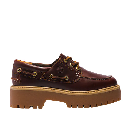 Timberland® Stone Street Marrone Scuro TB0A2QDMD57 - Scarpa da Barca con Plateau da Donna foto laterale esterna