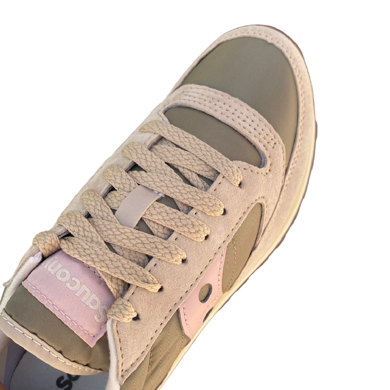 Tomaia Saucony Jazz Triple Verde-Rosa - Mix Materiali e Colori Vivaci