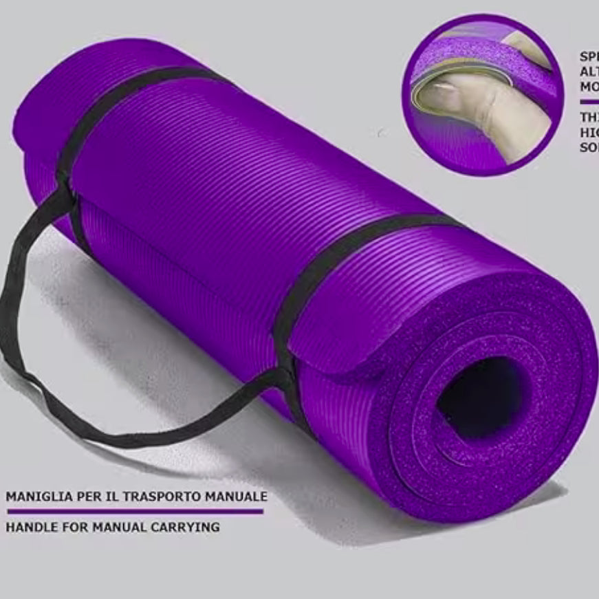 Toorx Materassino Fitness con Maniglia MAT-185 Viola – Comfort e Portabilità