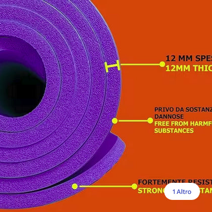 Toorx Materassino Fitness con Maniglia MAT-185 Viola – Comfort e Portabilità