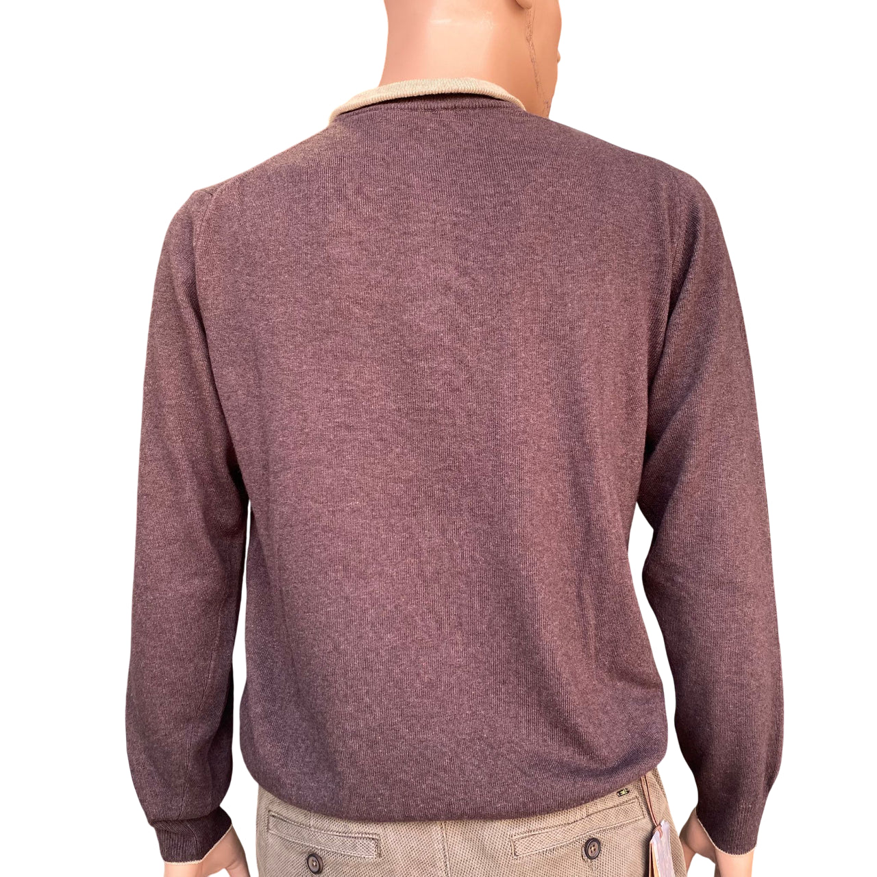 Trez Maglia Uomo Mezza Zip Macchia-VLPK M49631 356 Marrone – Comfort e stile Streetwear - retro 