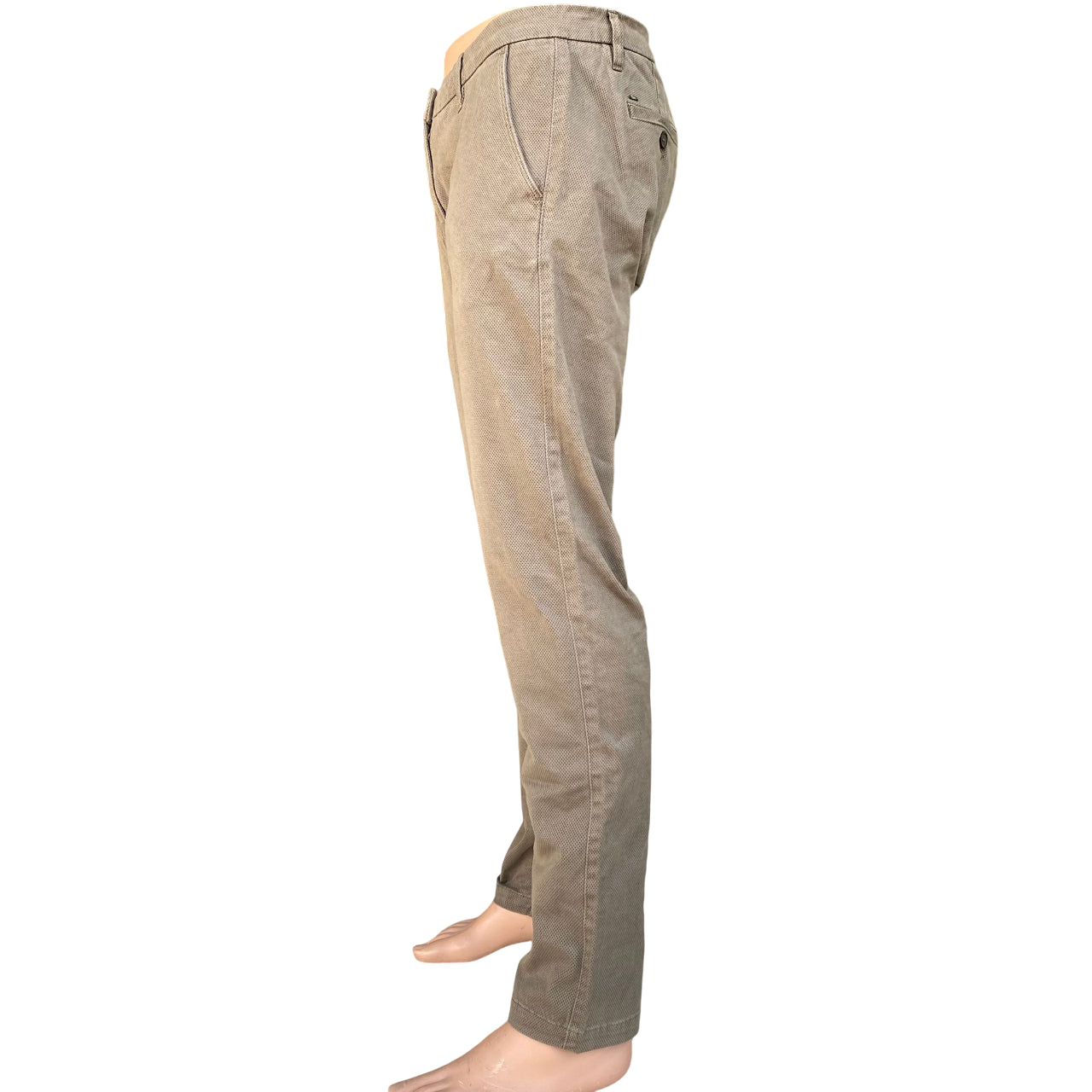 Trez Pantalone Uomo Casual Microfantasia Song6-1702STP M49605 881 Marrone – elegante, comfort, stile moderno - laterale