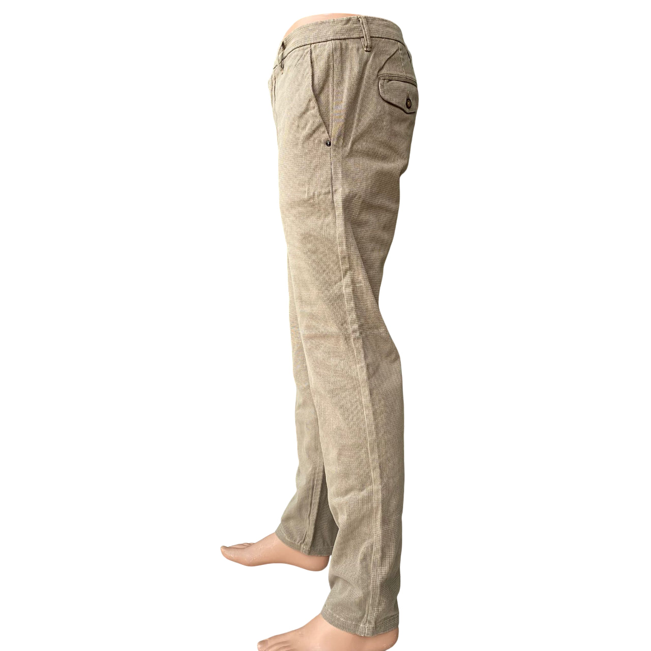 Trez Pantalone Uomo Microfantasia PRATT-1702STP M49604 895 Marrone – casual, elegante, comfort uomo - laterale