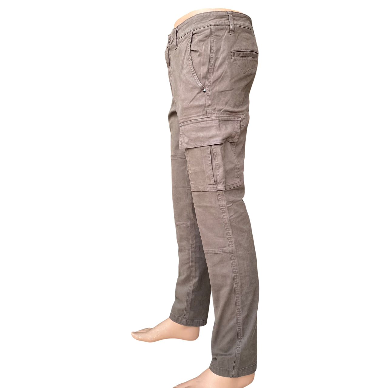 Trez Pantalone Uomo Tasconi PIPE3-17ZRT M49750 328 Marrone – Slim, cargo, pratico, stile outdoor, resistente. - laterale