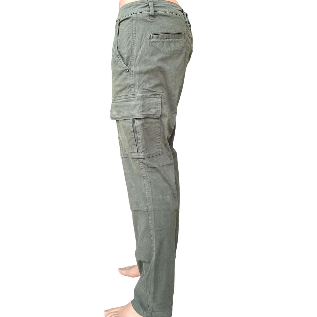 Trez Pantalone Uomo Tasconi PIPE3-17ZRT M49750 638 Verde – Slim, cargo, pratico, stile outdoor, resistente. - laterale
