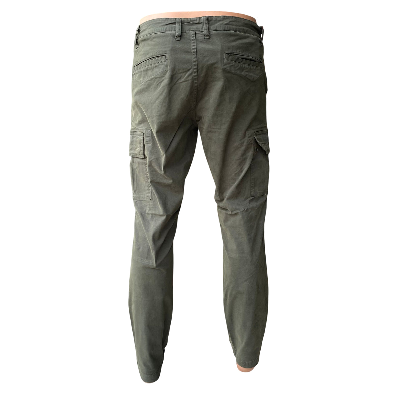 Trez Pantalone Uomo Tasconi PIPE3-17ZRT M49750 638 Verde – Slim, cargo, pratico, stile outdoor, resistente. - retro 