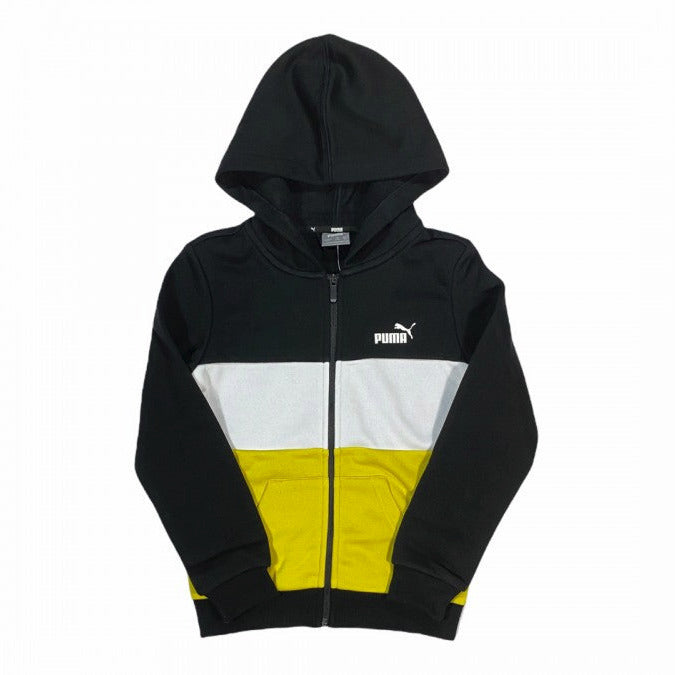 Puma Tuta sportiva da ragazzo Colorblock 847604 01 nero giallo limone