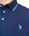 U.S. Polo Assn. polo manica lunga in cotone jersey da uomo Ulla US40177007 179 blu