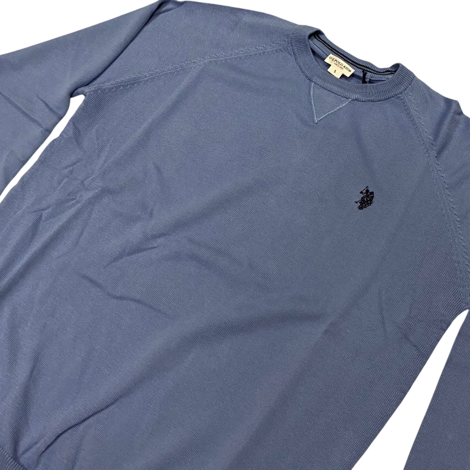 U.S.Polo Assn maglia girocollo da uomo con manica raglan US41173003 473 celeste
