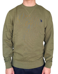 U.S. Polon Assn felpa girocollo da uomo Max US40187003 346 verde militare