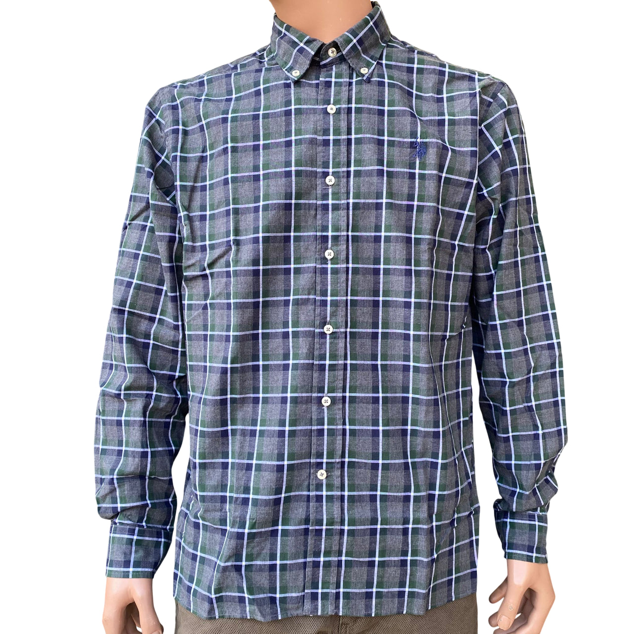 U.S. Polo Assn. Camicia a Quadri Manica Lunga da Uomo US42104024 887 Verde – Stile Casual, Comfort Versatile e Qualità Classica
