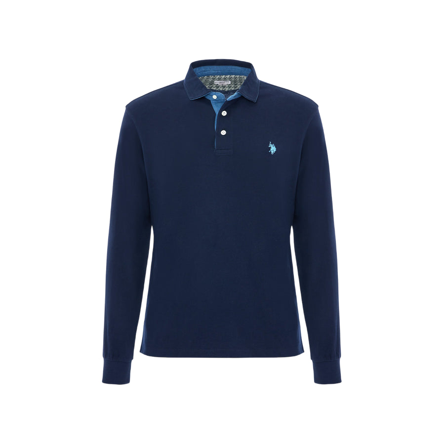 U.S. Polo Assn. Polo Manica Lunga da Uomo in Cotone Lyle Helbow US42177017 179 Blu – Eleganza Sportiva, Comfort Naturale e Versatilità Stagionale - fronte