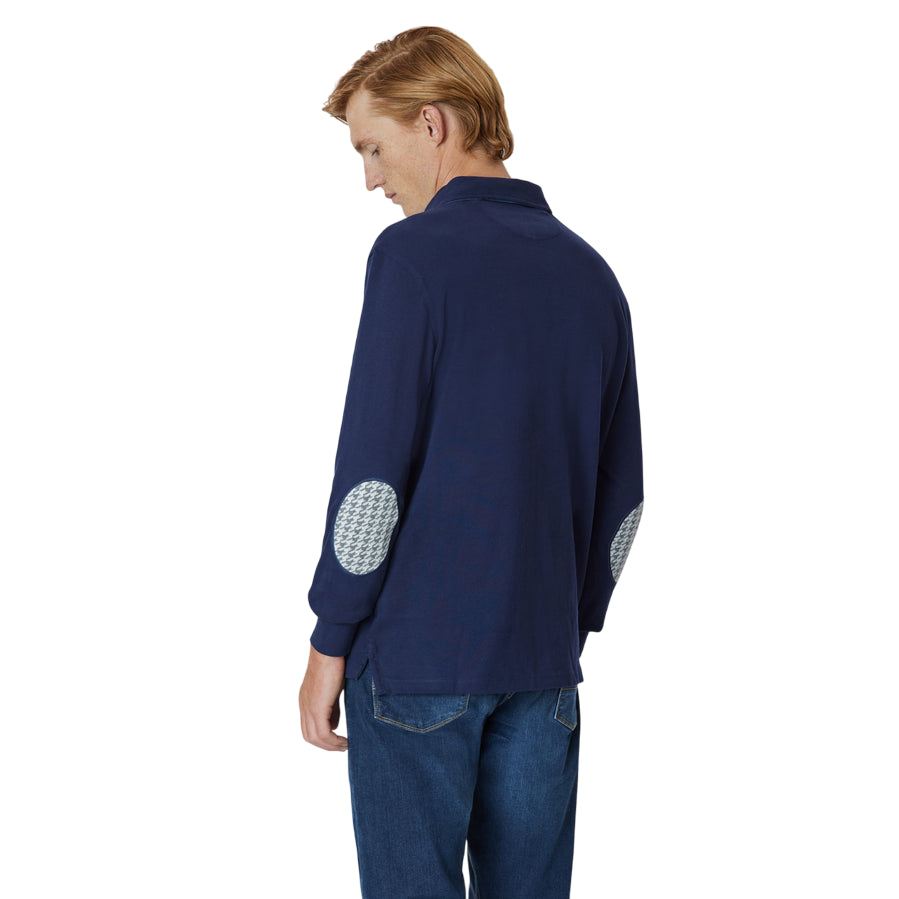 U.S. Polo Assn. Polo Manica Lunga da Uomo in Cotone Lyle Helbow US42177017 179 Blu – Eleganza Sportiva, Comfort Naturale e Versatilità Stagionale - retro