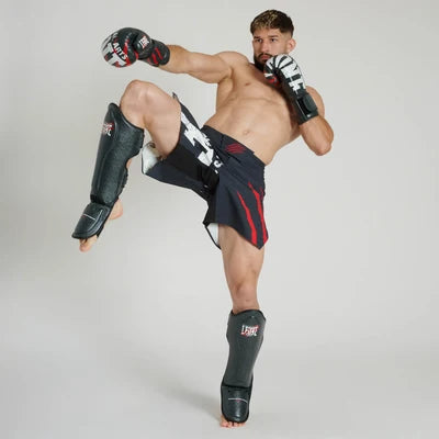 Leone pantaloncino sportivo da uomo PRIMAL INSTINCT MMA shorts AB945 nero