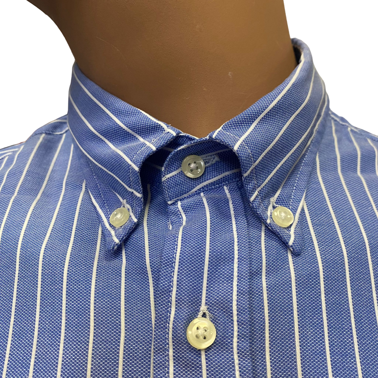 US Polo Assn camicia manica lunga da uomo a righe bianche US40104010 730 blu chiaro