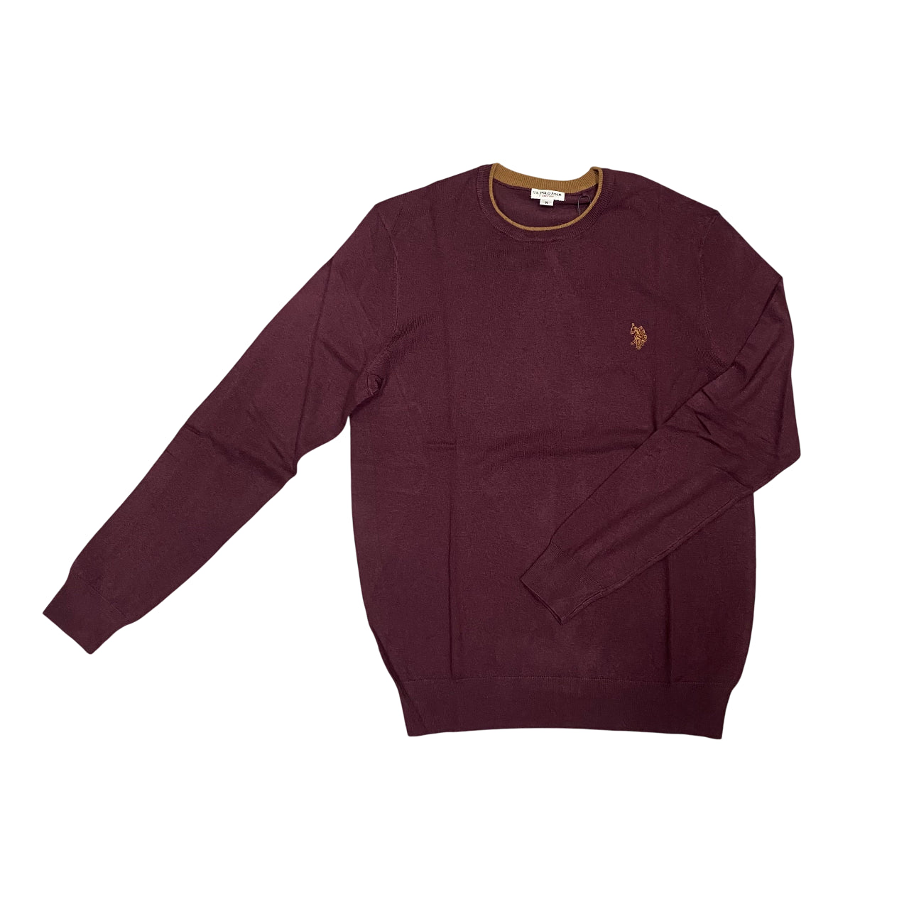 US Polo Assn Maglia Girocollo Misto Lana e Viscosa US42173007 159 Bordeaux – Comfort Classico, Stile Versatile e Qualità Tradizionale